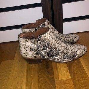 Sam Edelman Snake Print Petty Booties